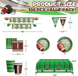 Football Party Decorations 100 Pcs Party Supplies Serve 24 Touch