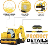 Excavator Pinatas Bundle with a Blindfold and Bat 16.5x11x4.7 inch