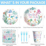 Under The Sea One Year Old Birthday Party Decorations Tableware
