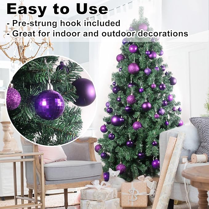 18Pcs Christmas Balls Ornaments for Xmas Tree - Shatterproof
