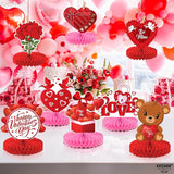 Valentines Day Centerpiece for Table Pack of 9 Red Pink Valentines