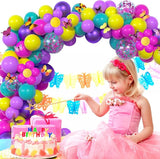 Pink Blue Purple Balloon, 60 Pcs 12 Inches Hot Pink Metallic Purple