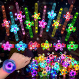 48PCS Light Up Fidget Spinner Bracelets Glow Party Favors Bulk for