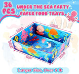 36 Pcs Under the Sea Theme Birthday Party Supplies 5 lb Large Paper