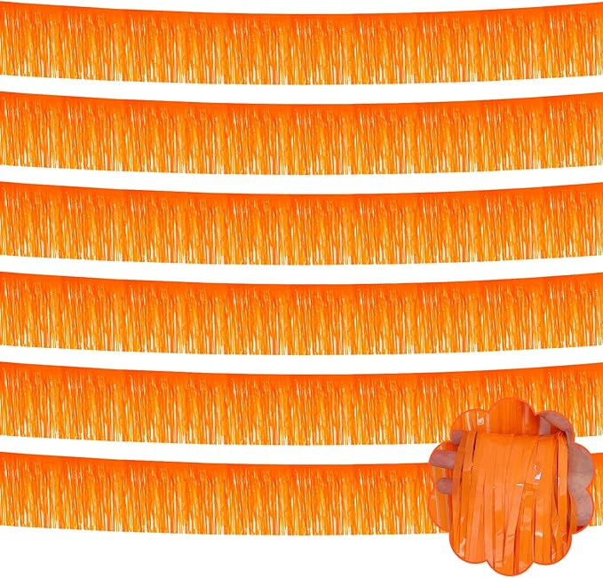 6 Pack 10 Feet Foil Fringe Garland Metallic Tinsel Streamers Banner Wa