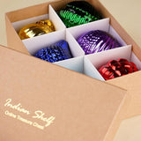 IndianShelf 6 Colourful Christmas Balls Ornaments- Glass Christmas