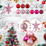 RoundFunny 25 Pcs Mini Valentine's Balls Ornaments Set Valentine's