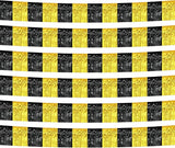 6 Pack 10 Feet Black Gold Foil Fringe Garland Metallic Tinsel