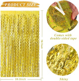 2 Pack Gold Fringe Curtain Backdrop Tinsel Streamers Birthday Party