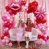 Valentines Day Balloon Arch Kit Hot Pink Red Balloon Garland with
