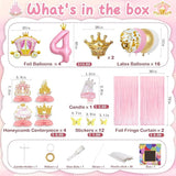 235 pcs Princess Birthday Party Decorations Princess Themed
