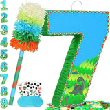 Number 7 Pinata for Birthday Party Decorations Jungle Dinosaur