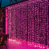Dazzle Bright 300 LED Curtain String Lights Valentine's Day Fairy
