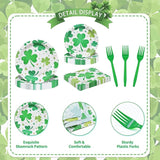 96 Pieces St Patrick's Day Shamrock Tableware Party Supplies