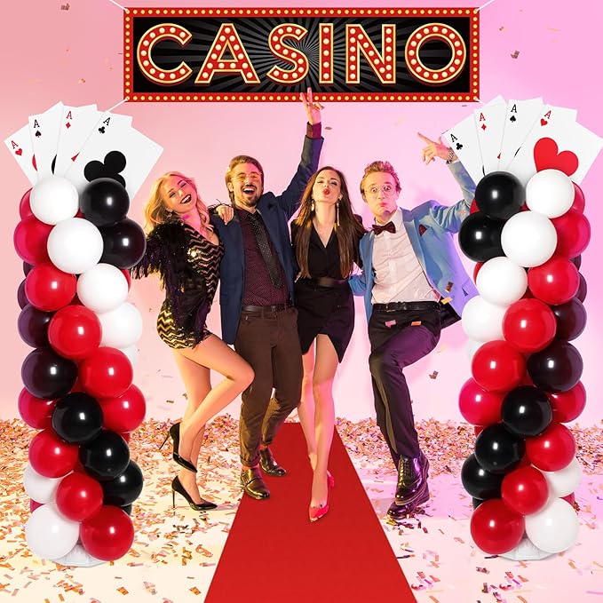 138 Pcs Casino Theme Party Decorations Set 8 Jumbo Poker Cards