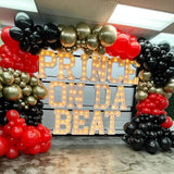 Bezente Red Black and Gold Latex Balloons,60pcs 12 inch Red Black