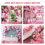 LovesTown 150 PCS Hot Pink Balloons Different Size of 18 12 10 5 Inch