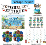 Retirement Party Decorations Men Women Ofishally Retired Banner