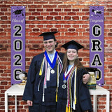 DAZONGE 2026 Graduation Decorations Purple - Graduation Porch Banners