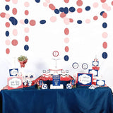 Navy Blue Pink Rose Gold Gender Reveal Decorations 52FT Party