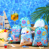 Capoda 24pcs Pool Party Favors Bags Summer Beach Drawstring Bags