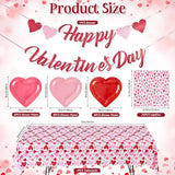Valentine's Day Party Supplies Set Romantic Pink Heart Paper Plates