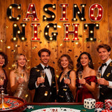 11 Pcs Casino Night Large LED Letter Sign LED Lights Battery Powered