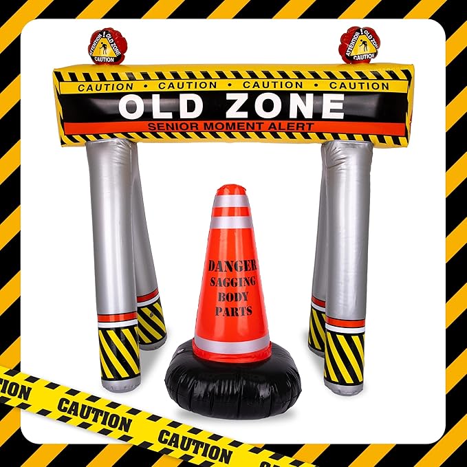 Old Zone Inflatable Barricade + Cone for Over The Hill Party