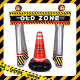 Old Zone Inflatable Barricade + Cone for Over The Hill Party