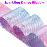 HiUnicorn 14PCS Sparkling Dance Ribbon for Kids Girls Princess Mermaid