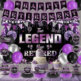 28pcs Retirement Party Decorations Purple The Legend Has Retired