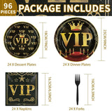 96 Pcs VIP Party Decoration Tableware 350 GSM Disposable Movie Night