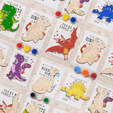 24 Pack Dinosaur Party Favors for Kids DIY Dinosaur Wood Painting