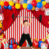 PIXHOTUL Carnival Tablecloth Roll 100 Ft Red and White Striped