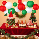 Christmas Party Decorations Red White Green Hanging Paper for Xmas