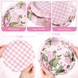 Mumufy 100 Pack Hydrangea Paper Plates 9" & 7" Disposable Checkered