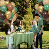 Funhot Green and Brown Balloons Set, 60PCS Sage Green Brown Gold