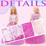 24 Pcs Doll Clothes & Accessories 8 Set Clothes Including Party Gown