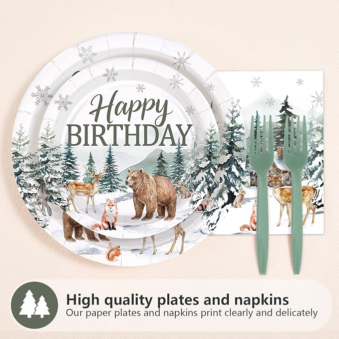 96Pcs Winter Onederland 1st Birthday Party Decorations Snowflake