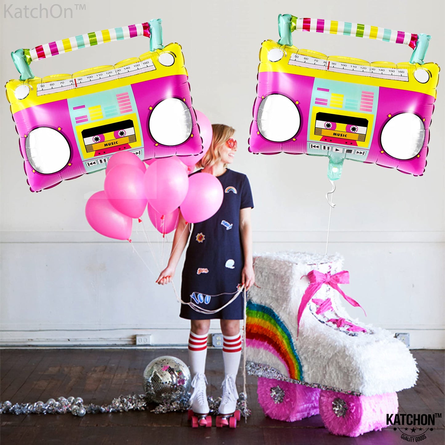 KatchOn, Large Boombox Balloon Set - 22 Inch | 90s Balloons for 90s