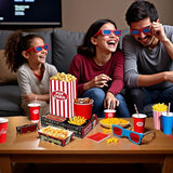 48PCS Movie Night Party Supplies 24 Snack Boxes 12 Food Trays 12