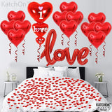 Valentines Day Decorations Set I Love You Balloons and Red Heart