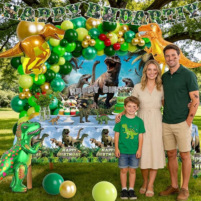 Dinosaur Birthday Party Decorations Kit for Boys Dino Birthday