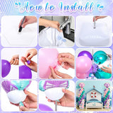 2 Set Mermaid Balloon Column Stand Kit Adjustable Mermaid Balloon