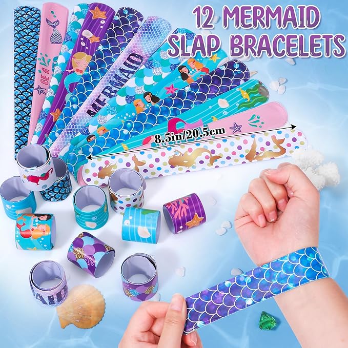 98 Mermaid Party Favors for Girls Birthday Supplies Straw Bubble
