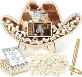 63 Pcs Cowboy Baby Shower Guest Book Alternatives Set Baby Shower
