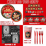Movie Night Supplies Drive In Movie Party Tableware Set Include Now