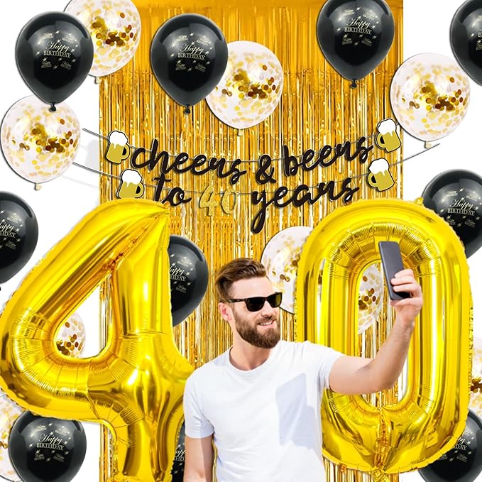 40th Birthday Decorations for Men 40 Birthday Decorations with 40
