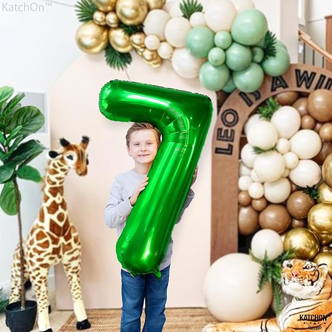 KatchOn, Giant Dark Green Number 7 Balloon - 40 Inch | 7th Birthday
