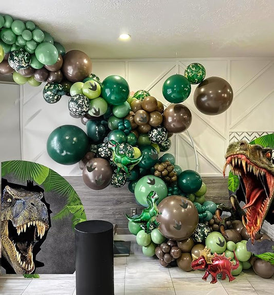 Dinosaur Trunk or Treat Car Party Balloon Arch Garland Kit with Dark